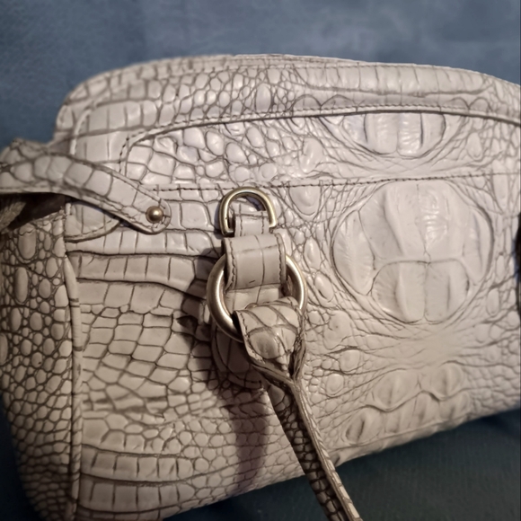 Brahmin Medium Ivory Satchel Bag - Picture 14 of 15